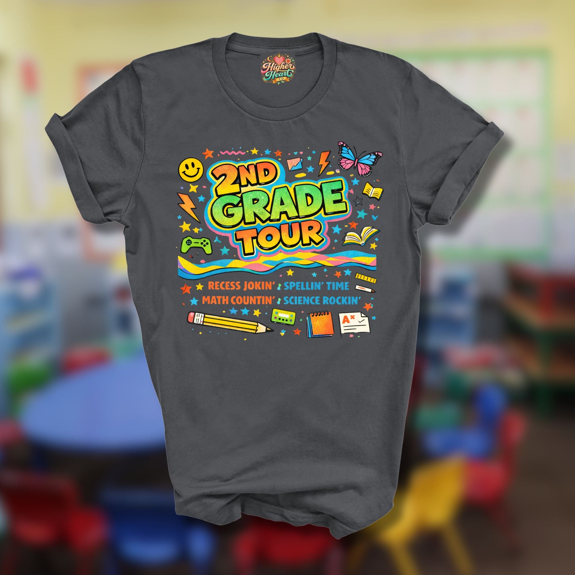 2nd grade tour shirt colorful school tour graphic