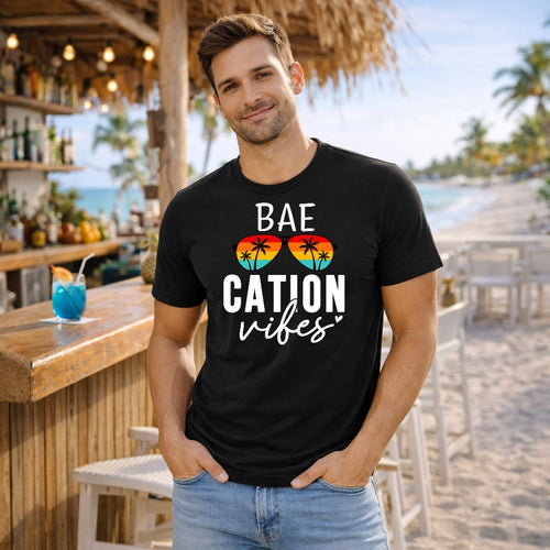 baecation vibes shades shirt graphic sku 300-FR-12 vacation design
