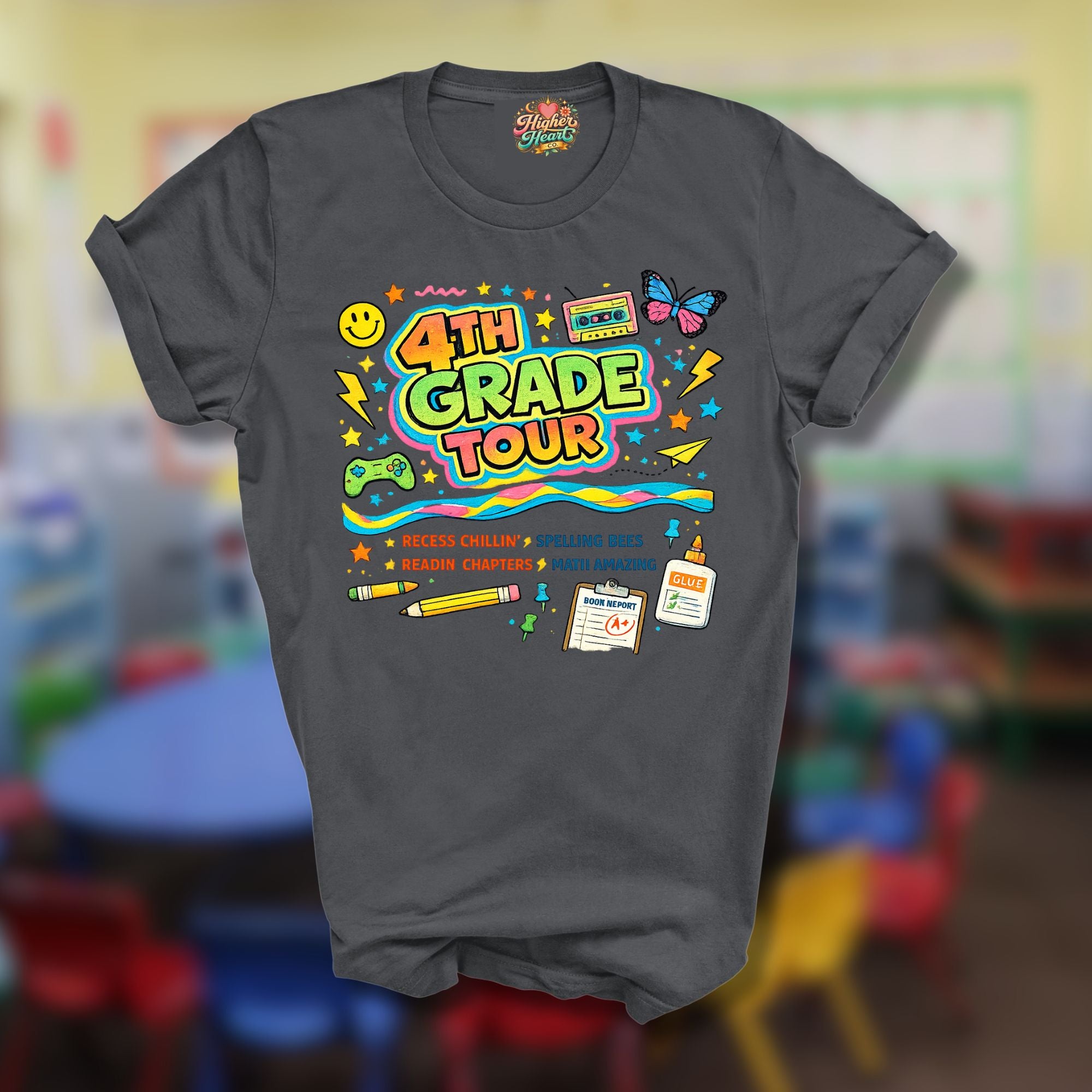 4th grade tour shirt colorful school tour graphic