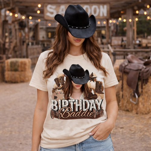 Birthday Baddie Headshot Personalized Photo Shirt | birthday shirt birthdayshirts custom shirt