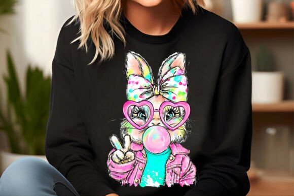Bubblegum Easter Bunny Peace Shirt