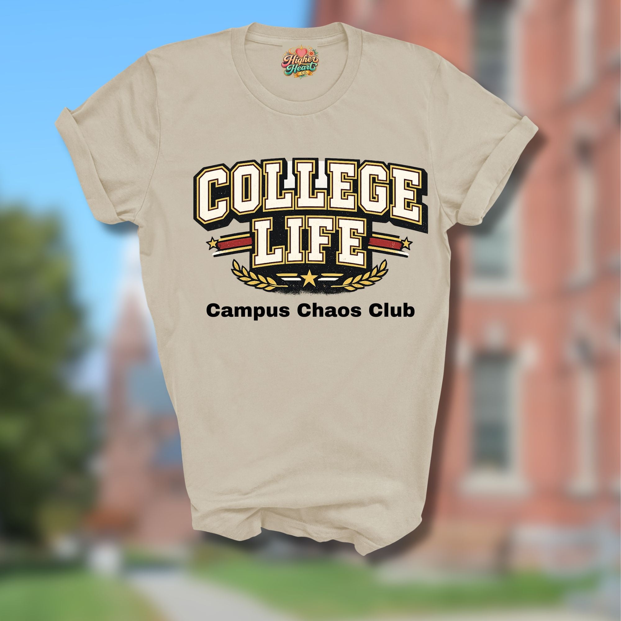 college life campus humor shirt campus chaos club graphic