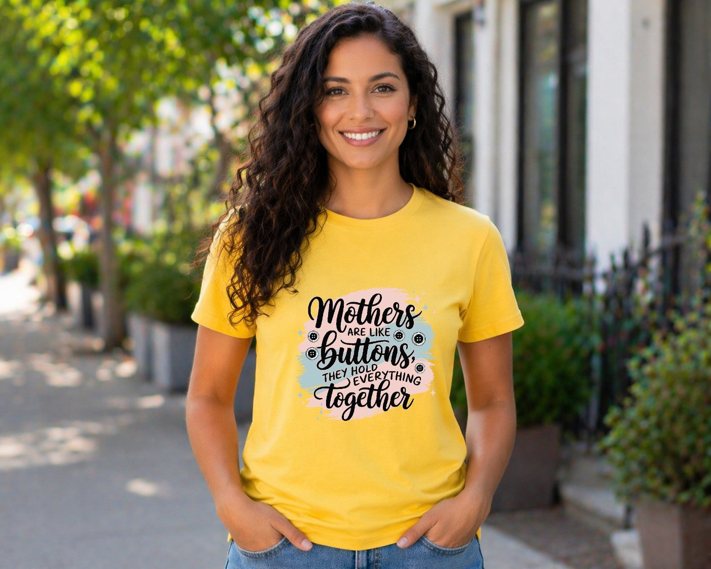 Heartfelt “Mothers are like buttons they hold everything together” t-shirt gift for mom