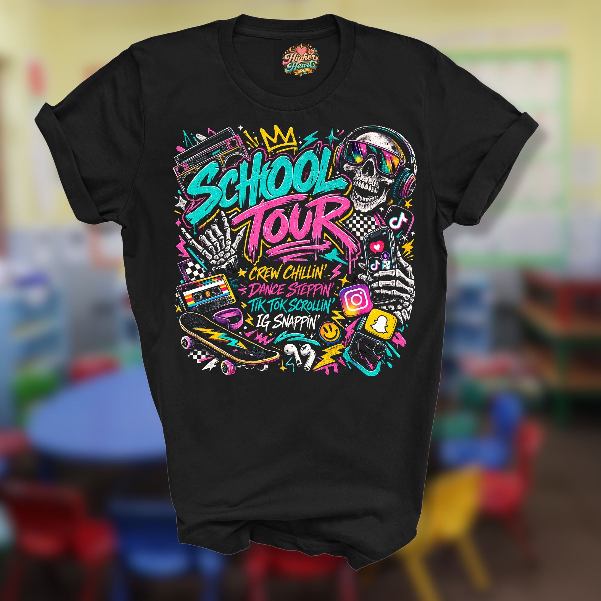 school tour shirt colorful classroom tour design