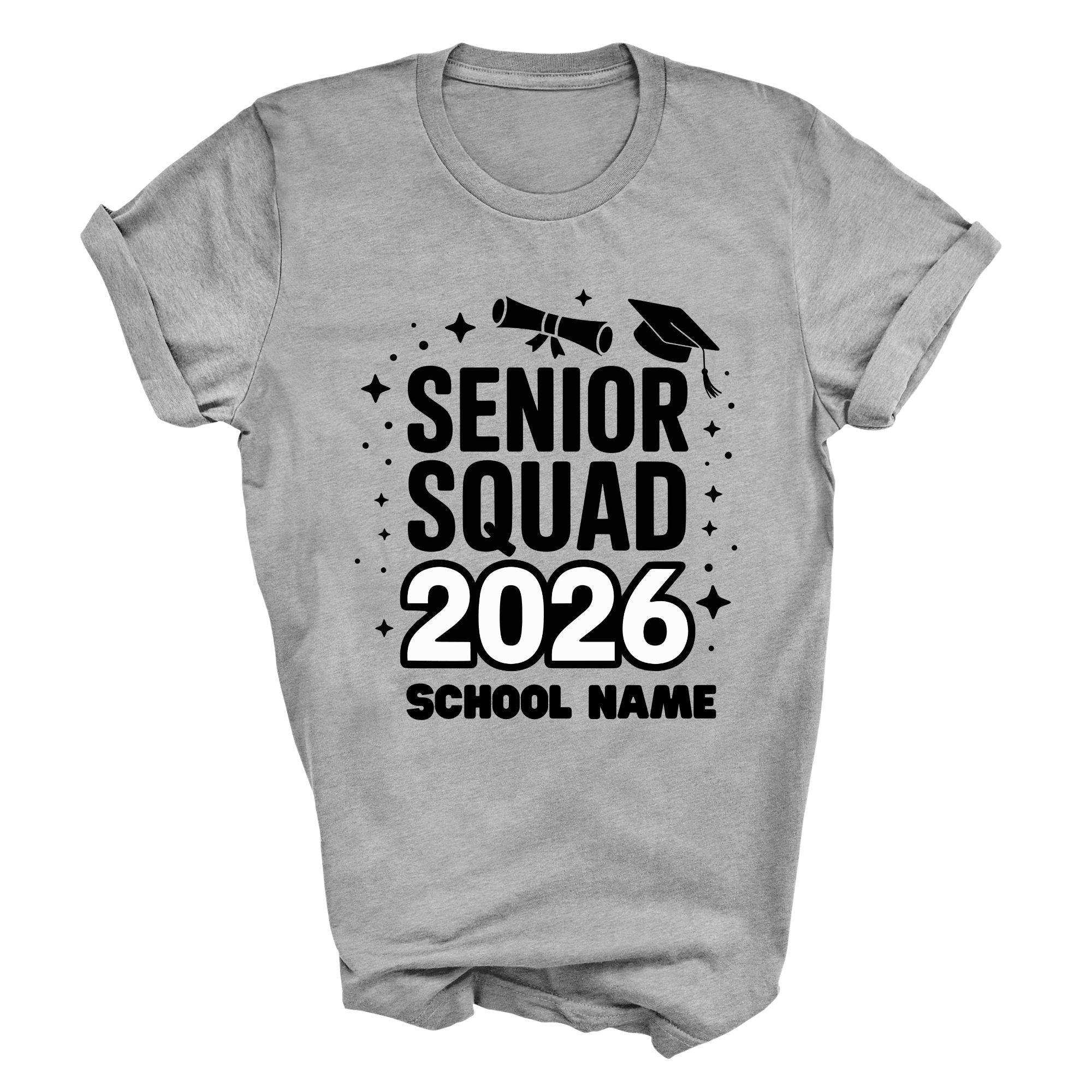 senior squad 2026 graduation shirt design