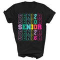 stacked senior 2026 rainbow graduation shirt