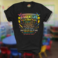 student life tour shirt colorful school life graphic