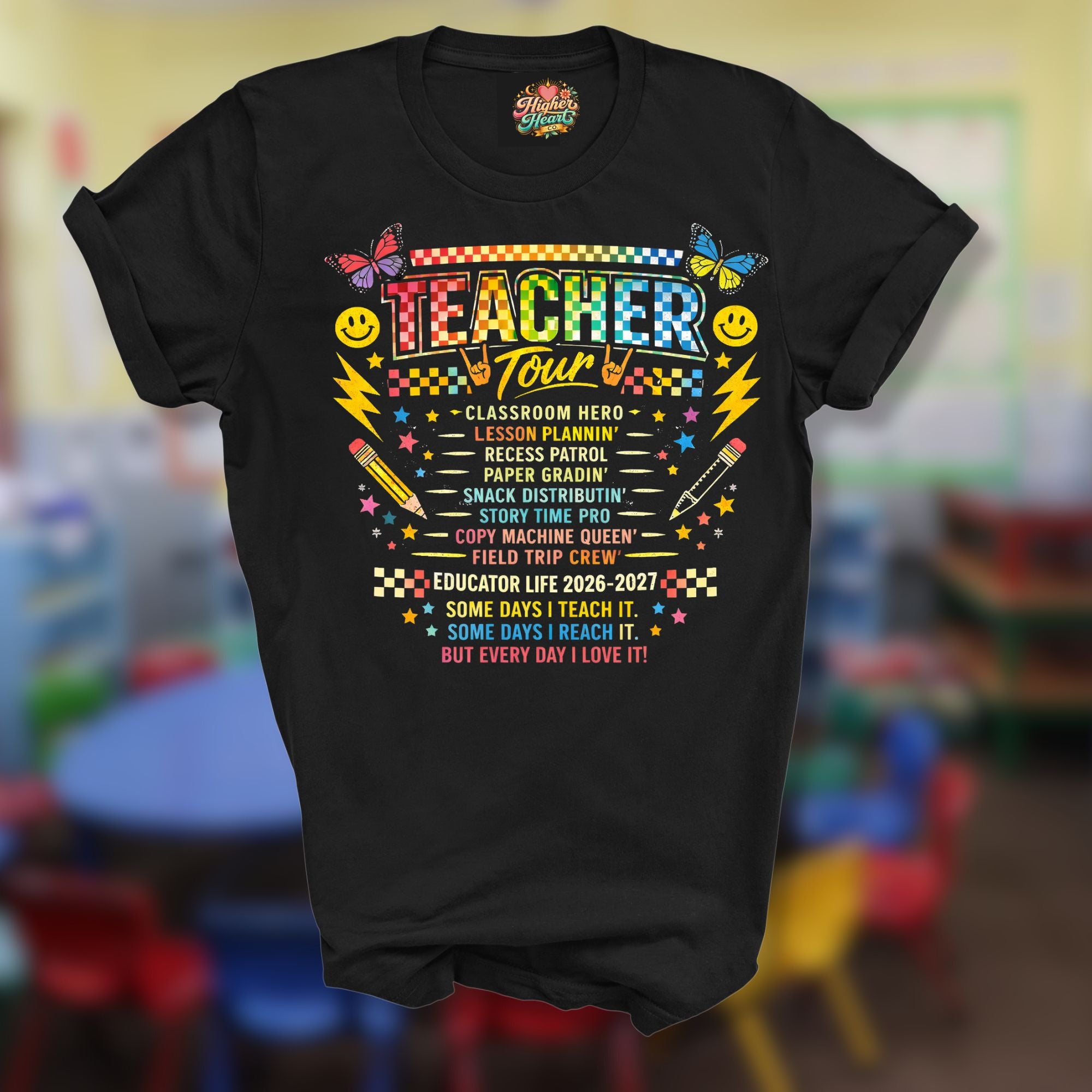 teacher tour shirt colorful classroom tour design